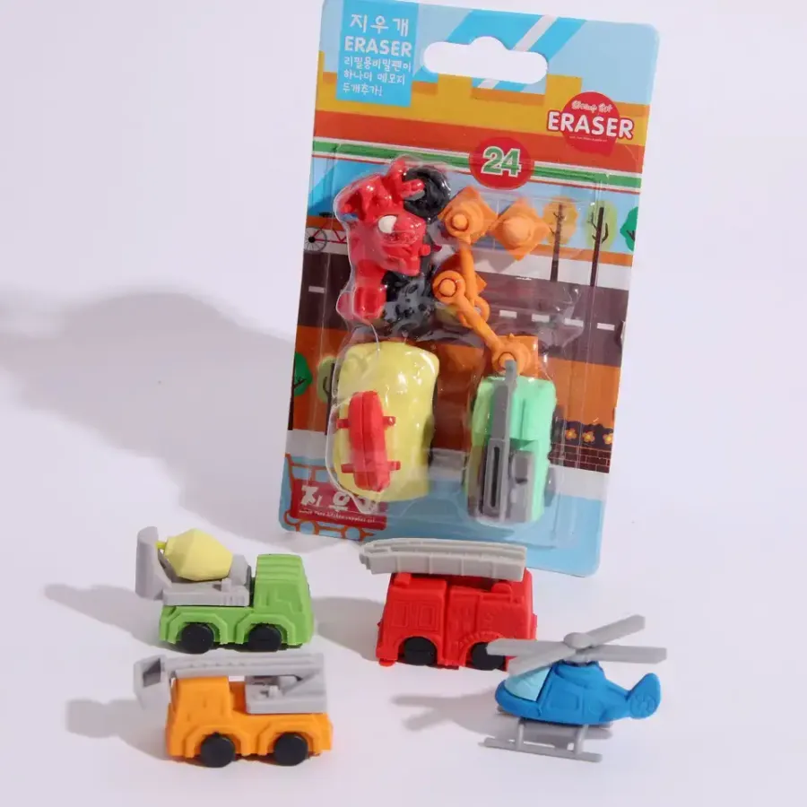 Vehicle Eraser Back To School Kids Set- Assorted — wholesale Stationery & Office by the case