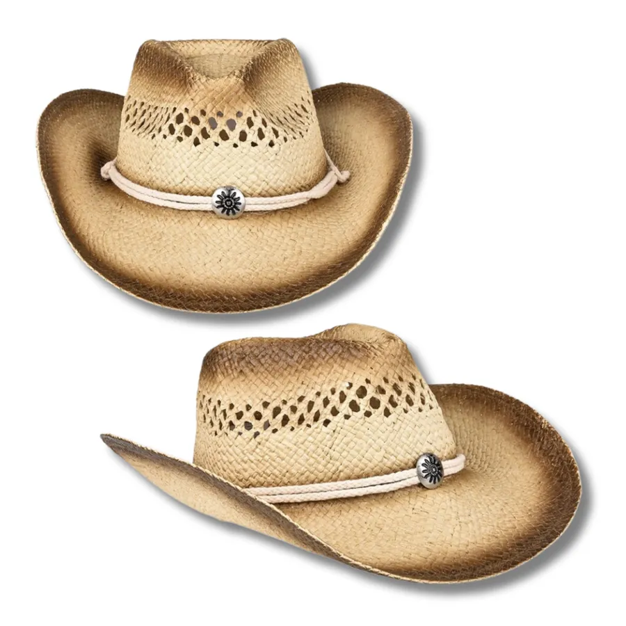 Wide Brim Western Straw Cowboy Hat — wholesale Apparel & Accessories by the case
