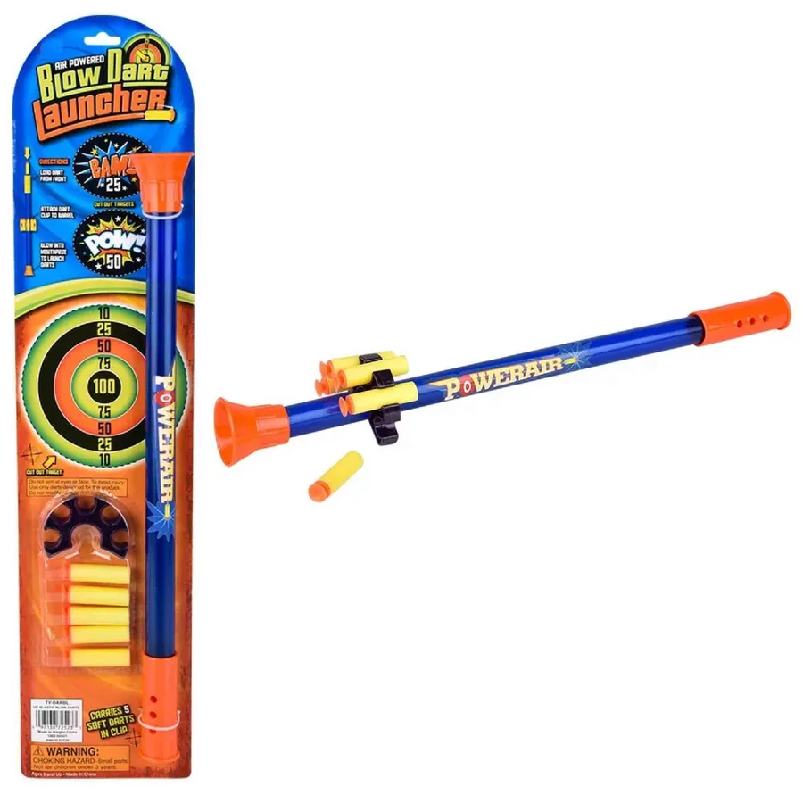 Safe Blow Dart Launcher Kids Toy - Active Play Sensory Target Fidget Toy — wholesale Fidgets & Sensory by the case
