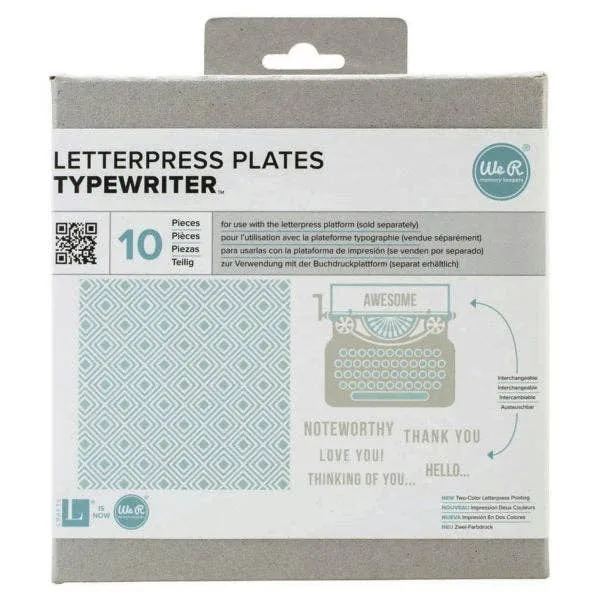 WE-R 10 Piece Typewriter Themed Letterpress Plates MOQ-6Pcs, 3.18$/Pc — wholesale Toys & Games by the case