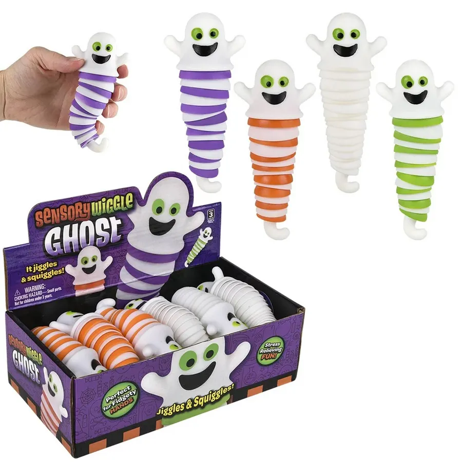 Wiggle Fidget Sensory Ghost Kids Toy - Assorted — wholesale Fidgets & Sensory by the case