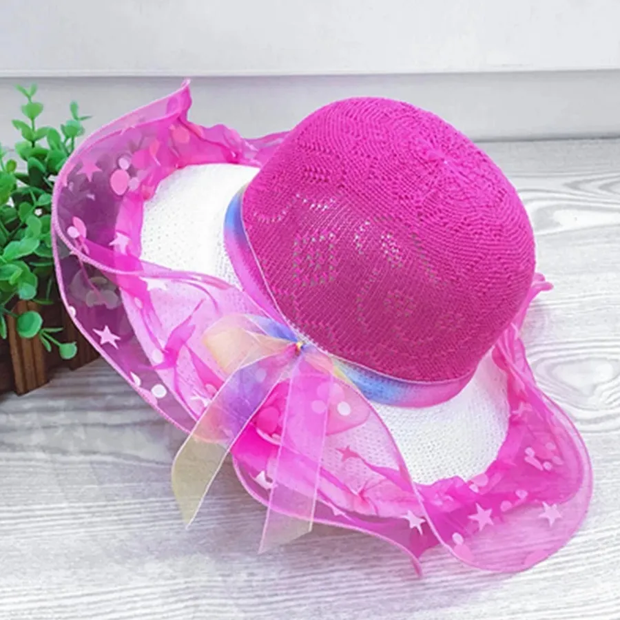 Sunscreen Straw Hat For Girl's - Assorted — wholesale Apparel & Accessories by the case