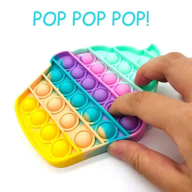 Fidget Toy Rainbow Cupcake Pop-It Set - Sensory Toy Pack of 5 — wholesale Fidgets & Sensory by the case