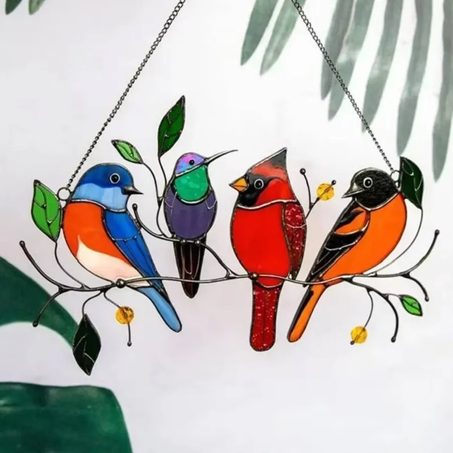 Creative Multicolor Acrylic Wall Hangings Birds - Assorted — wholesale Home & Décor by the case