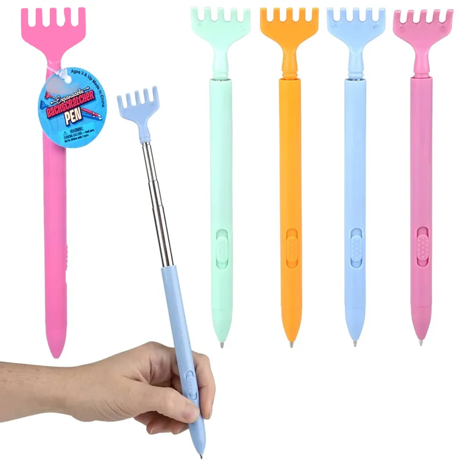 Expandable Creative Backscratcher Pen - Assorted — wholesale Stationery & Office by the case