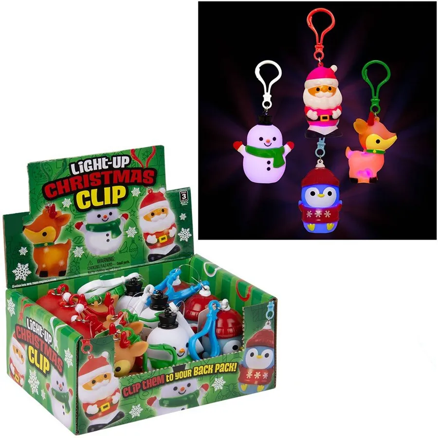 Mix Light-Up Backpack Clip For Kids- Assorted — wholesale Bags & Backpacks by the case