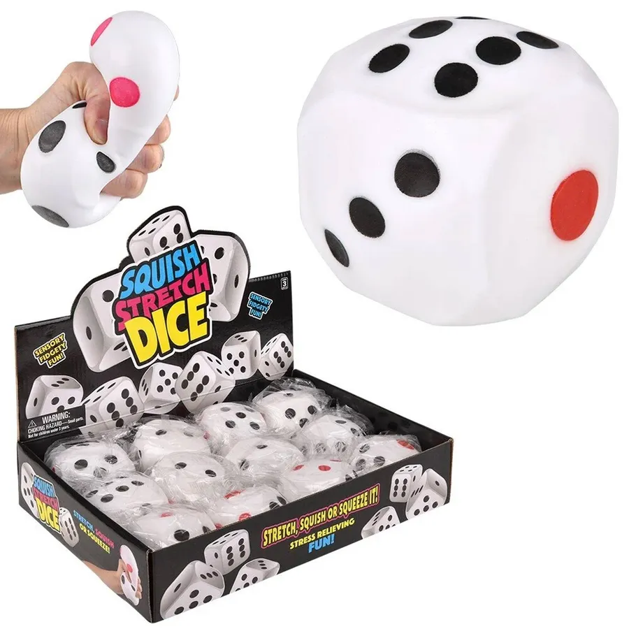 Squishy And Stretchy Dice Kids Toy — wholesale Plush & Squishies by the case
