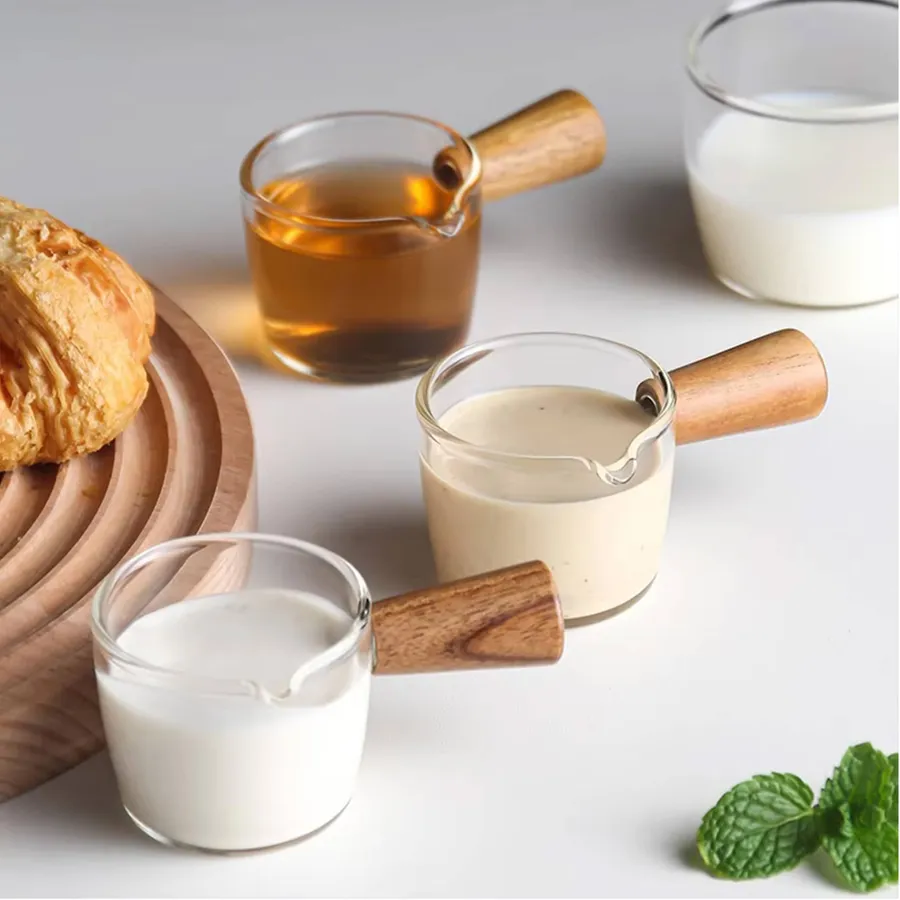 Measuring Cup with Wooden Handle - — wholesale Kitchen & Drinkware by the case