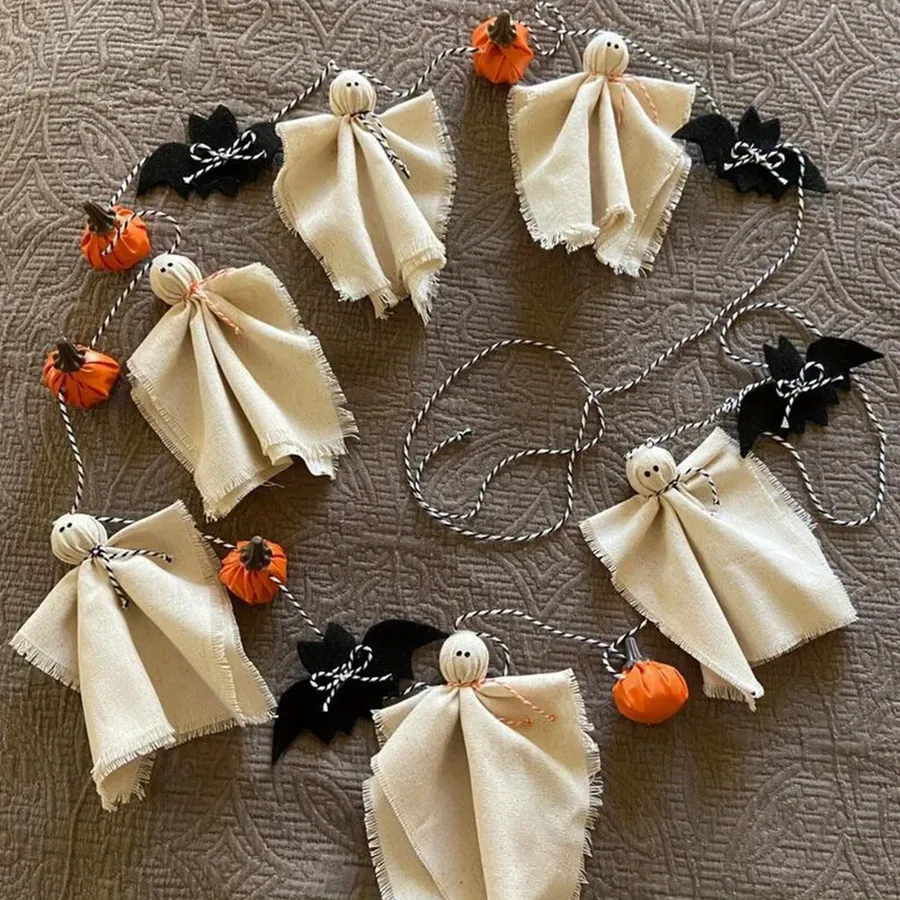 Ghost Garland for Spooky Farmhouse Holiday Decor — wholesale Seasonal & Holiday by the case