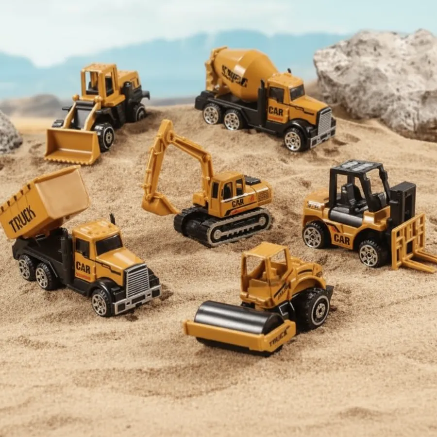 Crane Truck Parking Lot Set – Alloy Construction Toys — wholesale Toys & Games by the case