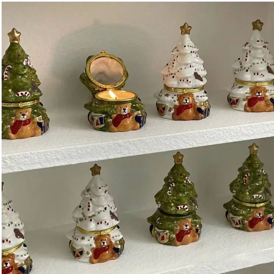 Tree Aromatherapy Ceramic Pot Candle Holiday Decor — wholesale Seasonal & Holiday by the case
