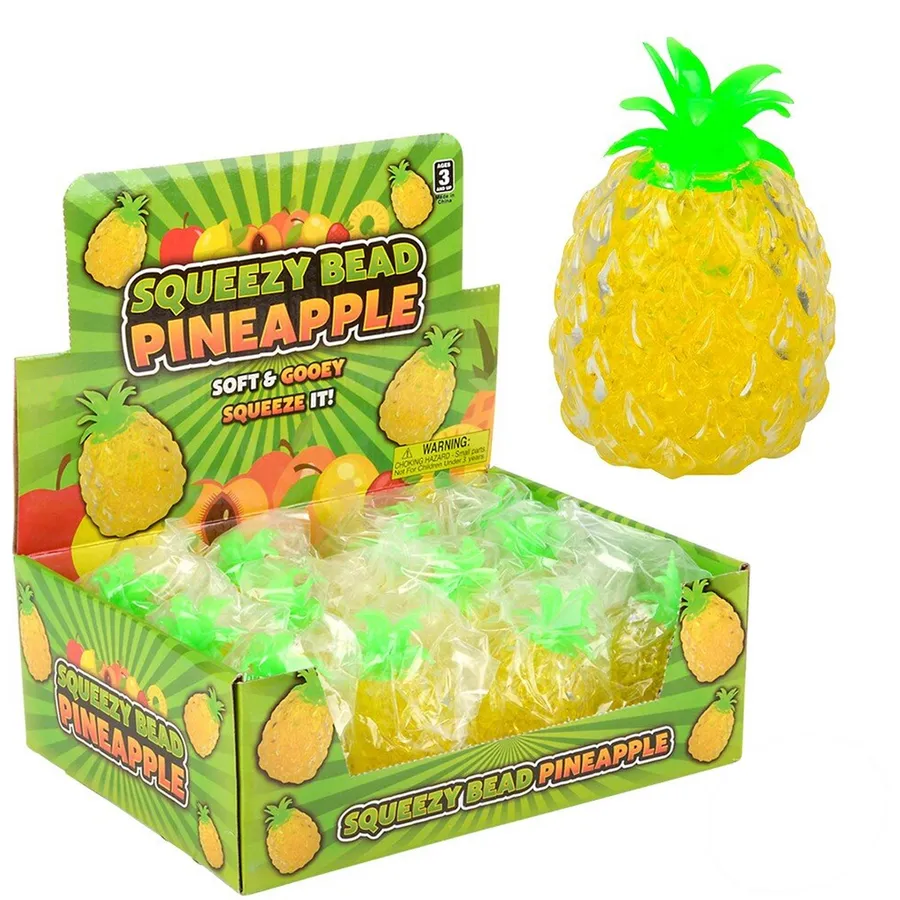 Squeezy Beaded Pineapple Kids Toys — wholesale Toys & Games by the case