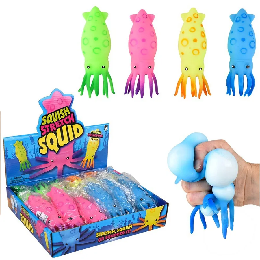 Squishy And Stretchy Squid Kids Toy — wholesale Plush & Squishies by the case