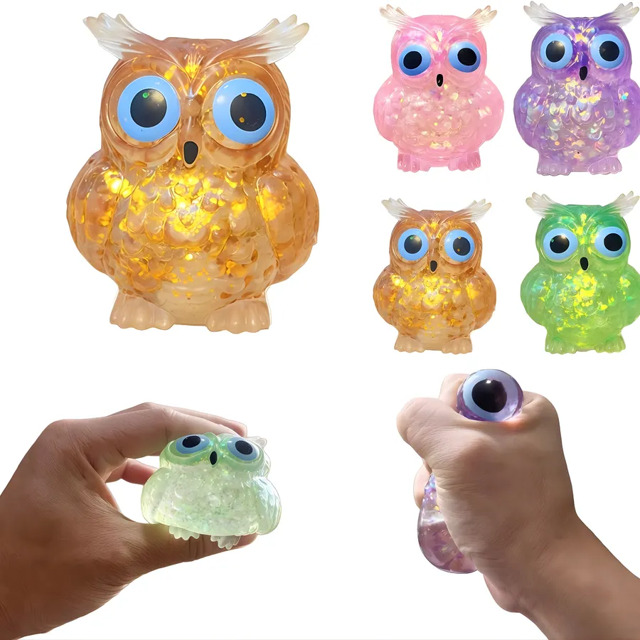 Owl Sugar Squishy Fidget Ball Kids Toy- Assorted — wholesale Fidgets & Sensory by the case