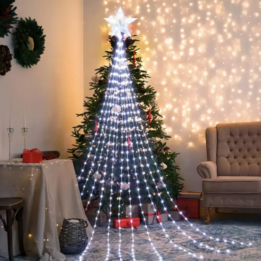 Star Waterfall Lights | Christmas Tree | Holiday Decor — wholesale Seasonal & Holiday by the case