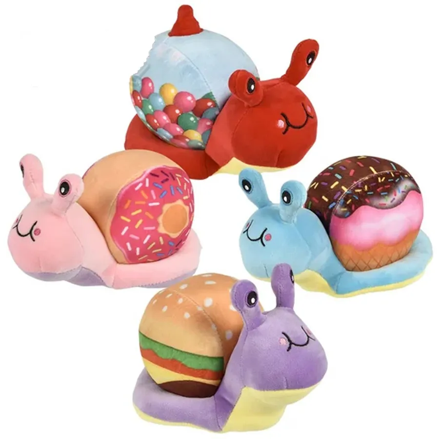 Cute Soft Plush Snail Foodies Kids Toy - Assorted — wholesale Plush & Squishies by the case