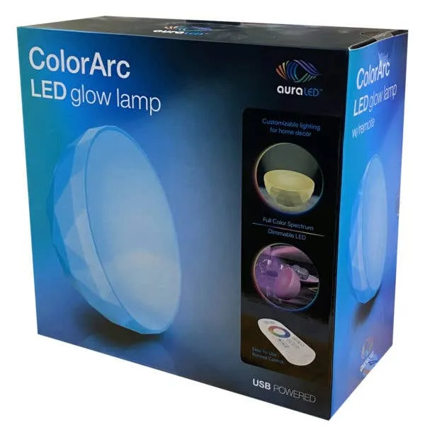 Tzumi Aura LED Color Arc Glow Lamp with Remote MOQ-6Pcs, 5.49$/Pc — wholesale Home & Décor by the case