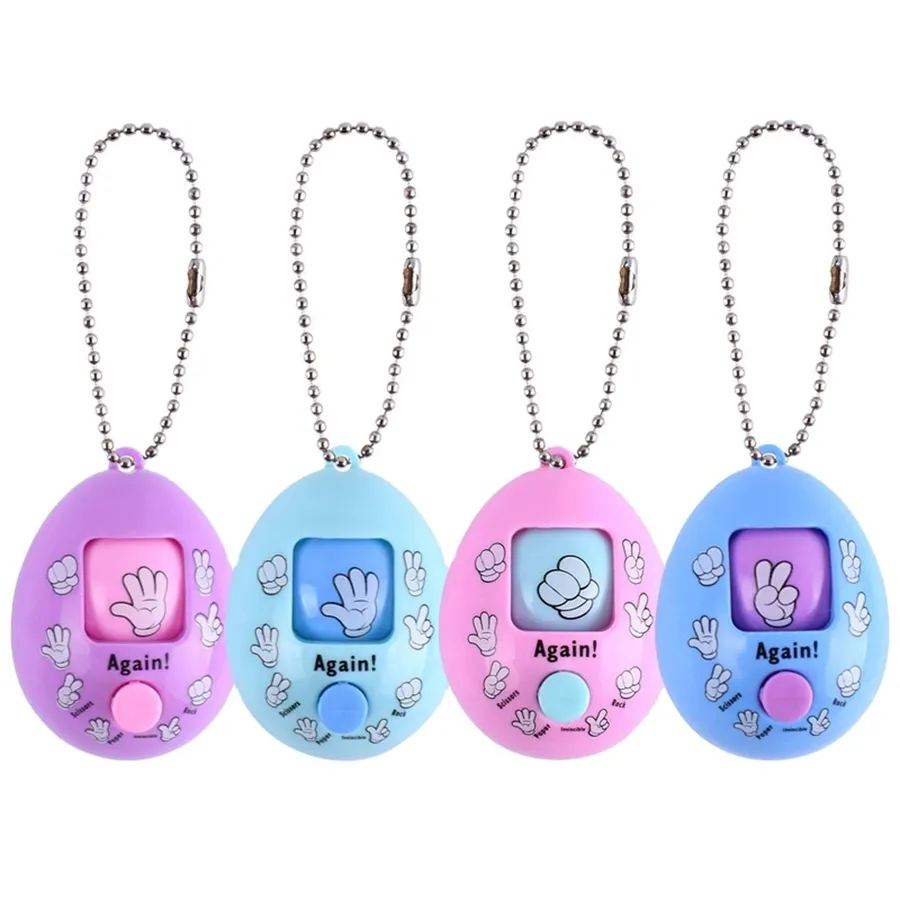 Rainbow Rock, Paper, Scissors Keychain Toy — wholesale Keychains & Charms by the case