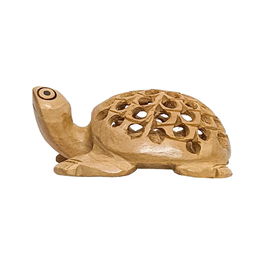 Wooden Tortoise Table Decor - Handcrafted Carved Figurine, Set of 5 — wholesale Home & Décor by the case