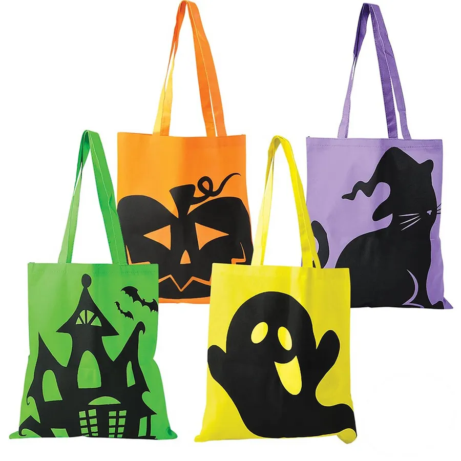 Back To School Halloween Themed Tote Bags - Assorted — wholesale Seasonal & Holiday by the case