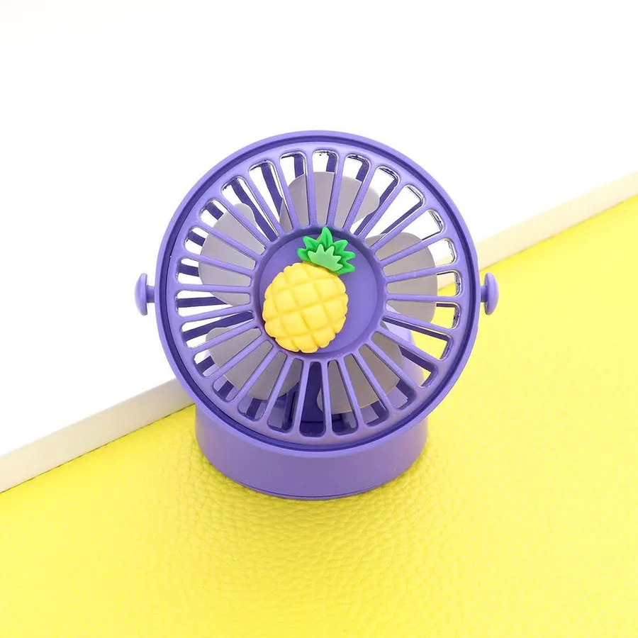 Mini Fruit Pineapple USB Charge Portable Halter Desk Fan — wholesale Tech & Gadgets by the case