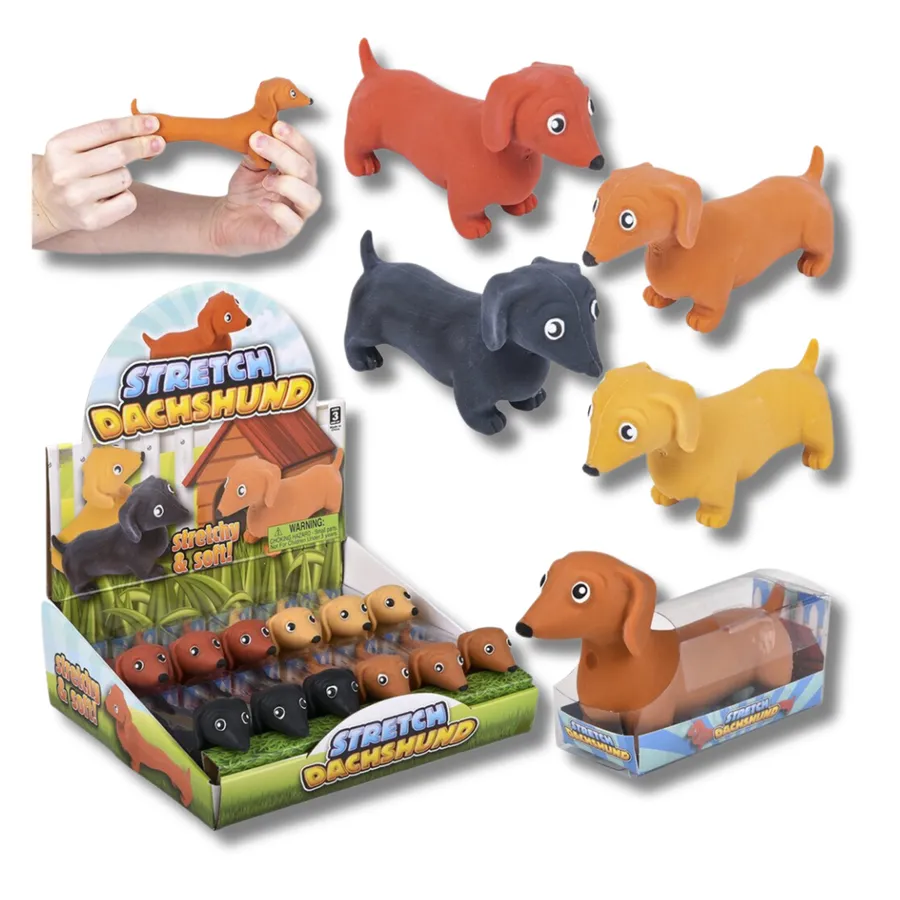 Stretchy Collie Sand Filled Fidget Kids Toy- Assorted — wholesale Fidgets & Sensory by the case