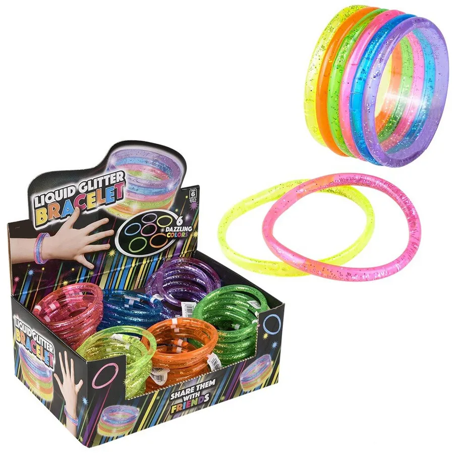 Valentine Liquid Glitter Easter Kids Bracelet — wholesale Seasonal & Holiday by the case