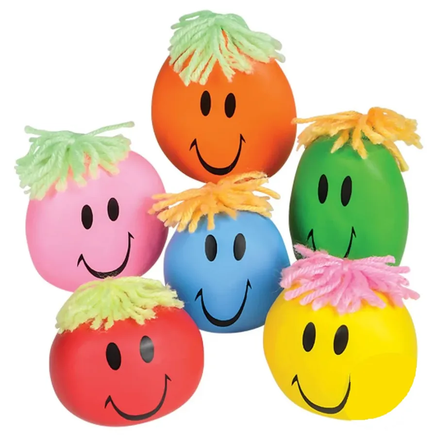 Stress Ball Smiley Stretch Fidget Sensory Toy, Assorted 3 Inch Squeeze Toy — wholesale Fidgets & Sensory by the case