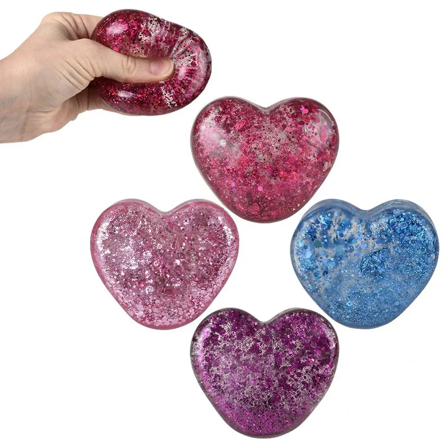 Holiday Décor Squishy Soft Sparkle Sugar Heart Toy — wholesale Plush & Squishies by the case
