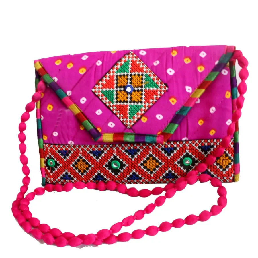 New Bhandej Fabric Tiny Hanging Purse — wholesale Bags & Backpacks by the case