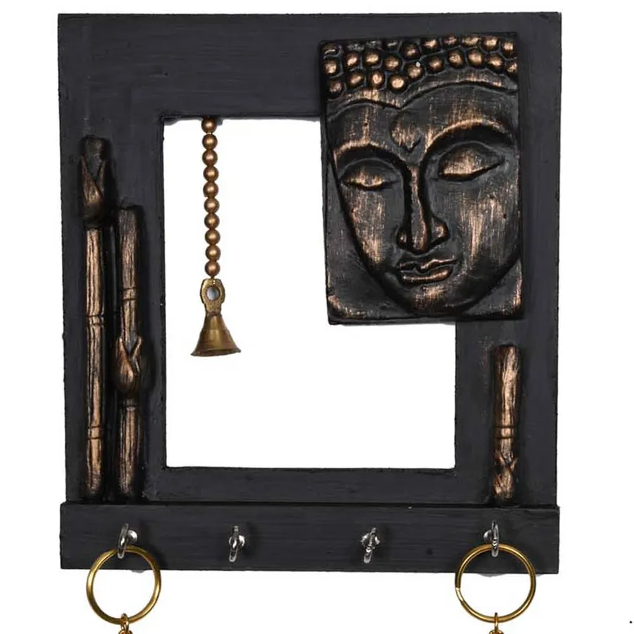 Buddha Key Hanger With Beautiful Black — wholesale Home & Décor by the case
