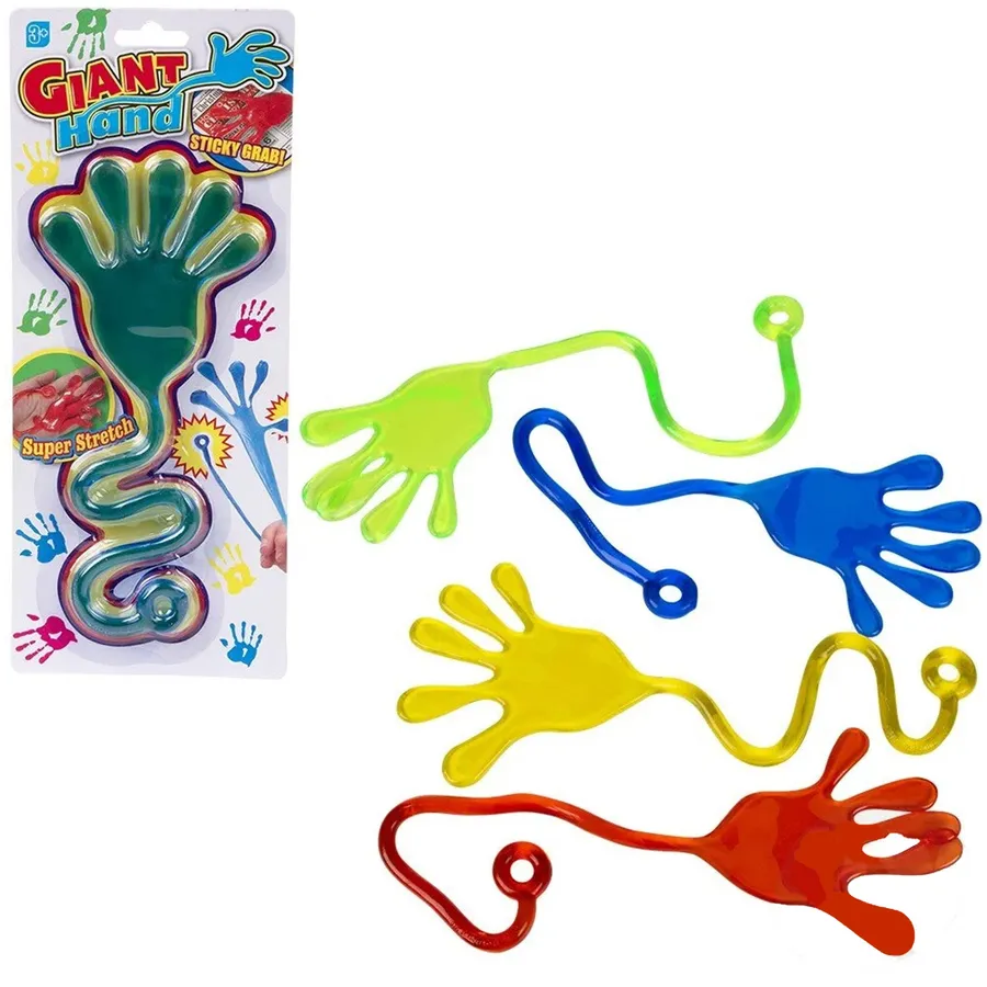 Jumbo Sticky Fidget Hand Kids Toy- Assorted — wholesale Fidgets & Sensory by the case