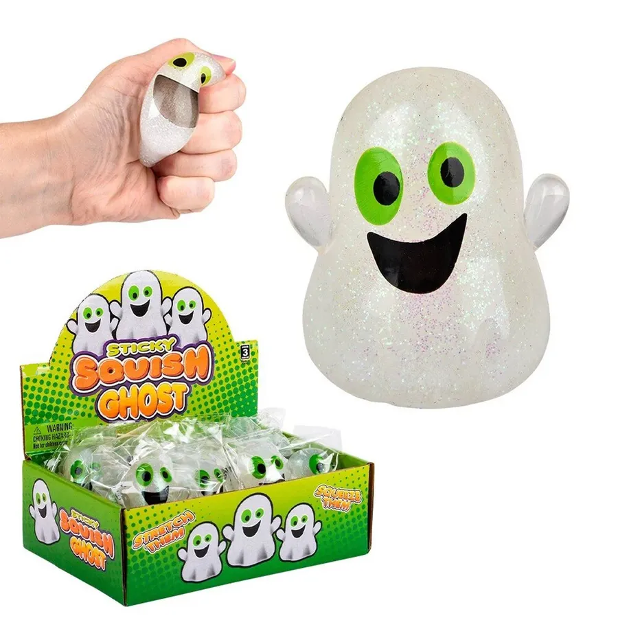 Sticky Ghost Squishy Toy - Bulk Spooky Halloween Party Favor & Sensory Fidget for Gift Shops — wholesale Fidgets & Sensory by the case