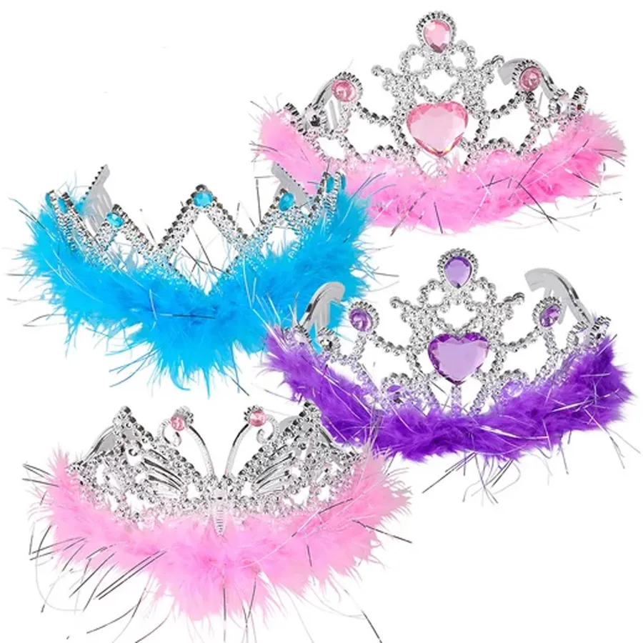 Feather Tiara Crown - Assorted — wholesale More Wholesale Goods by the case