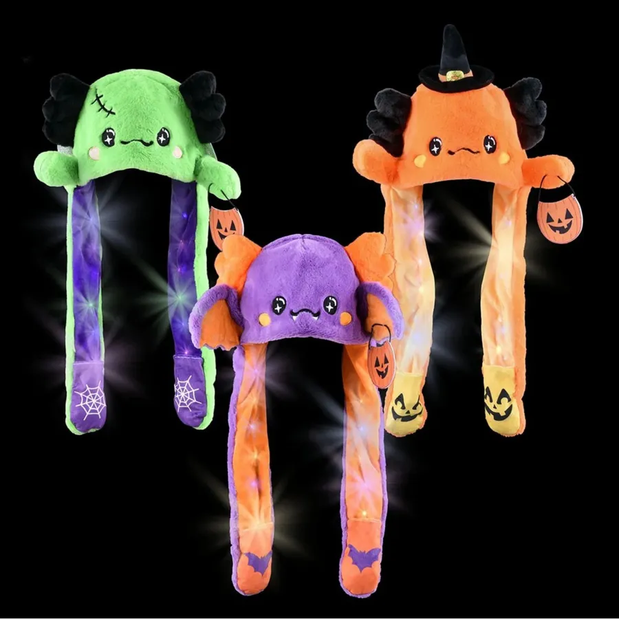 Axolotl Popping Ear Light Up Hat -Assorted — wholesale Apparel & Accessories by the case