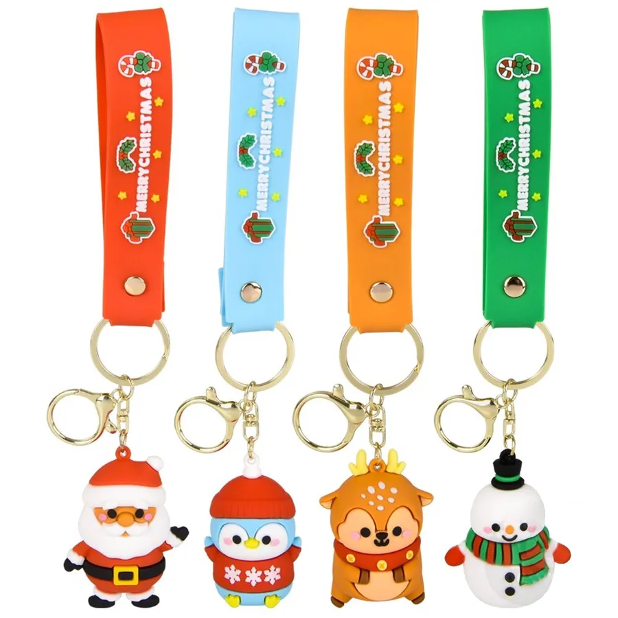 Christmas Wristlet Clip On Keychain - Assorted — wholesale Keychains & Charms by the case