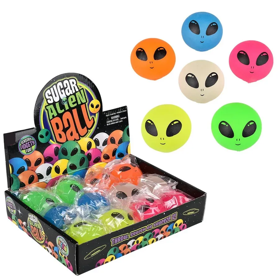 Squishy Toy Alien Squeeze Sugar Ball - Sensory Fidget Stress Ball — wholesale Fidgets & Sensory by the case