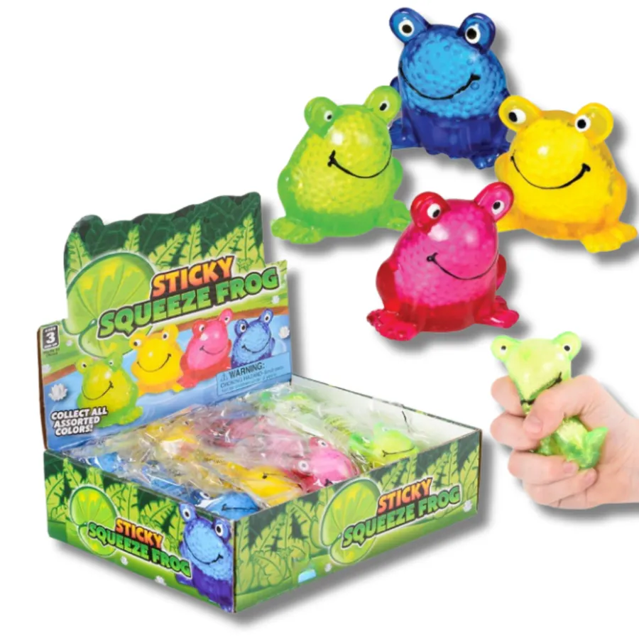 Sticky Squeeze Frog Fidget Kids Toy- Assorted — wholesale Fidgets & Sensory by the case