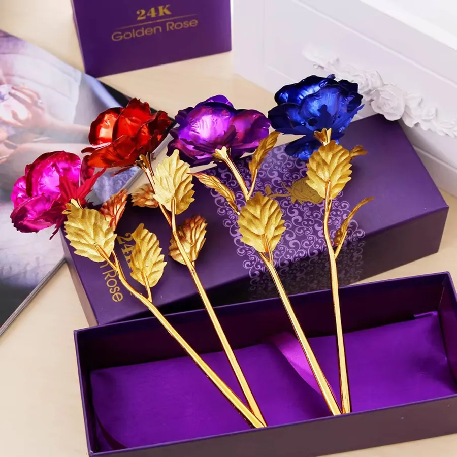 Golden Rose Artificial Flower Gift Set For Home Décor — wholesale Home & Décor by the case