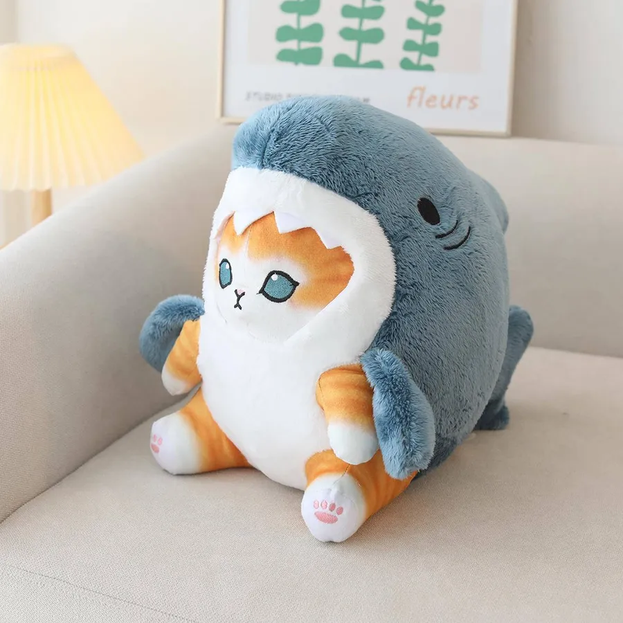 Cartoon Shark Cat Doll Plush Kids Toy In Bulk — wholesale Plush & Squishies by the case