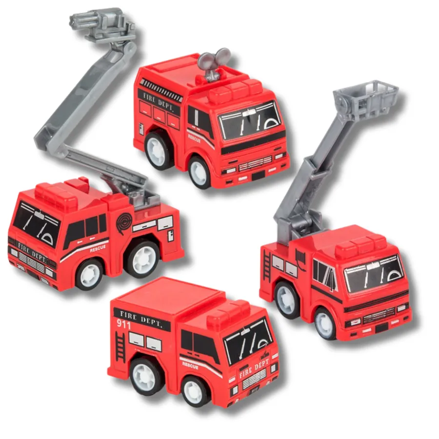 Fire Rescue Truck Pull Back Play Kids Toy — wholesale Toys & Games by the case