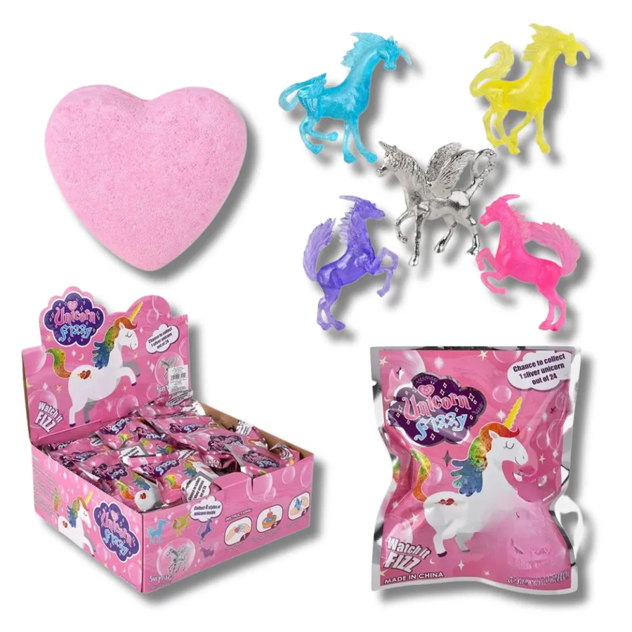 5.3" Unicorn Fizzy Bath Bomb with Surprise Toy Inside — wholesale Beauty & Personal Care by the case