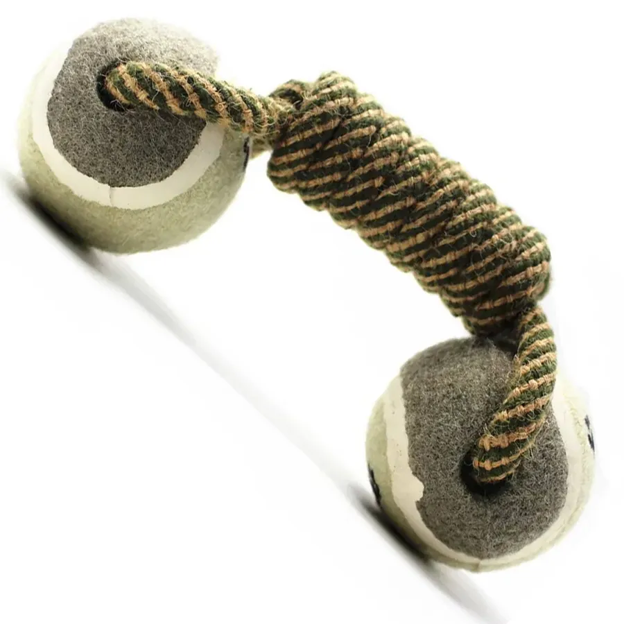 Dumbbell Chew Toy with Ball & Rope - Bulk — wholesale Home & Décor by the case