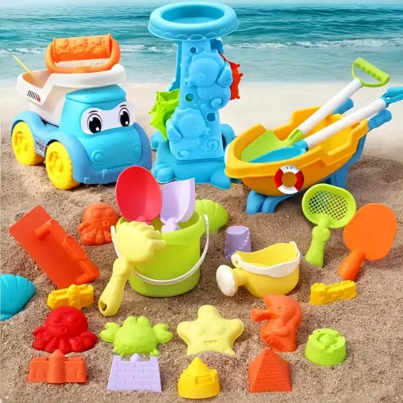 Kids 30 pcs Beach Sand Toy Set – Bucket Shovel Molds — wholesale Toys & Games by the case