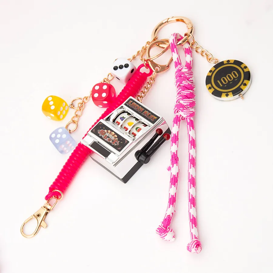 Mini Slot Machine Keychain Toy For Kids — wholesale Keychains & Charms by the case