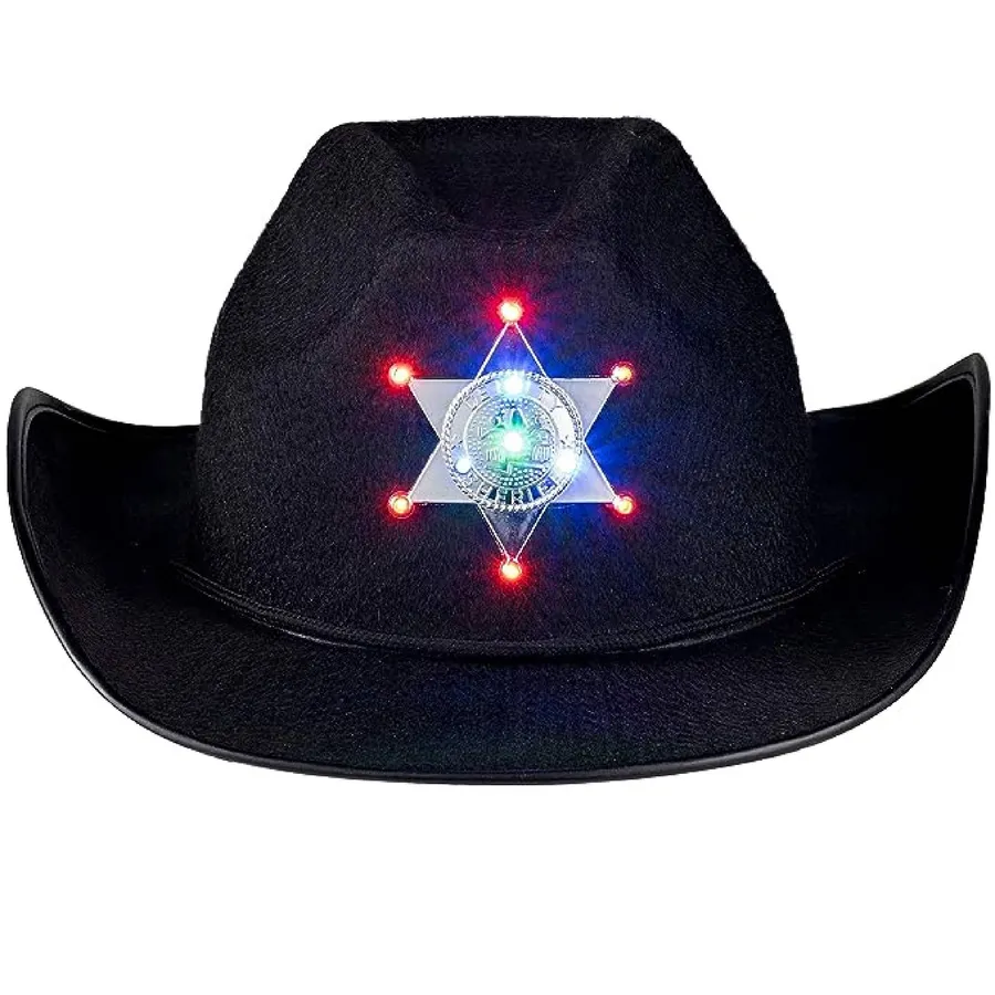 Youth Blinking Sheriff Cowboy Hats — wholesale Apparel & Accessories by the case