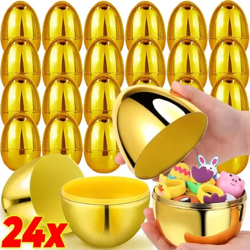 Golden Easter Fillable Eggs – Plastic Party Decor — wholesale Seasonal & Holiday by the case