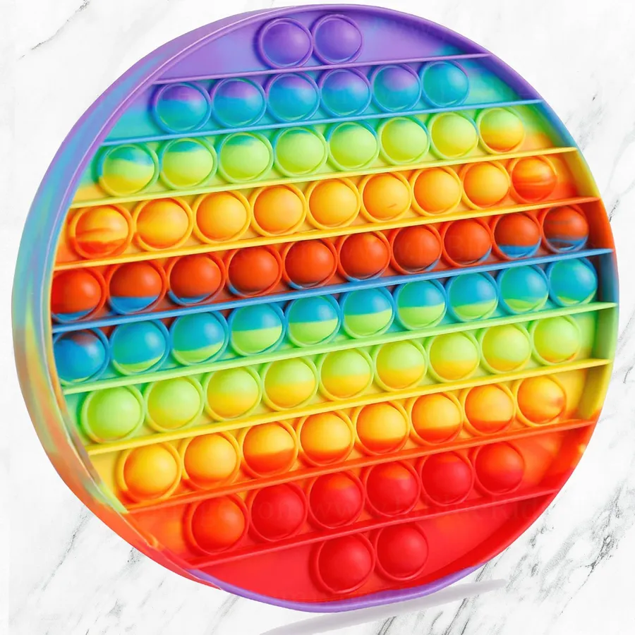 Rainbow Circle Pop It Fidget Kids Toys- In Bulk — wholesale Fidgets & Sensory by the case