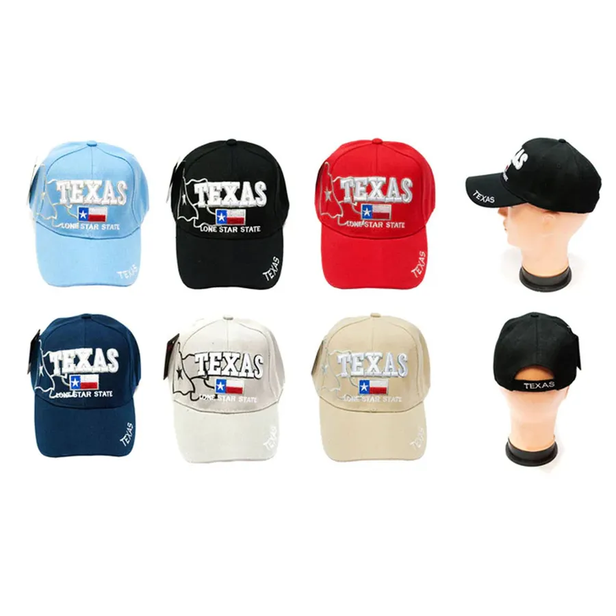 Texas Design Baseball Caps - Assorted — wholesale Apparel & Accessories by the case