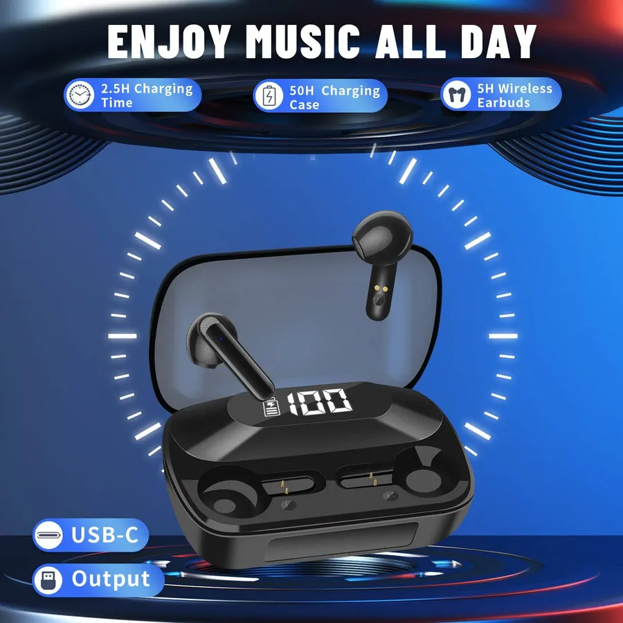 Digital LED Display Earbuds with Power Bank — wholesale Tech & Gadgets by the case